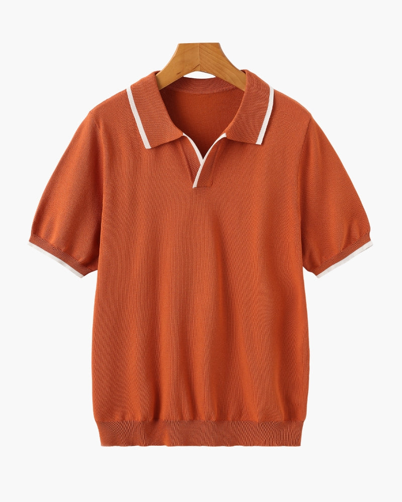 MANSSINO™ | POLO WITH CONTRAST TIPPING