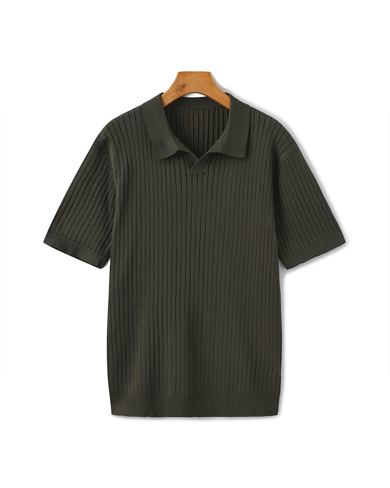 MANSSINO™ | RIBBED KNIT POLO