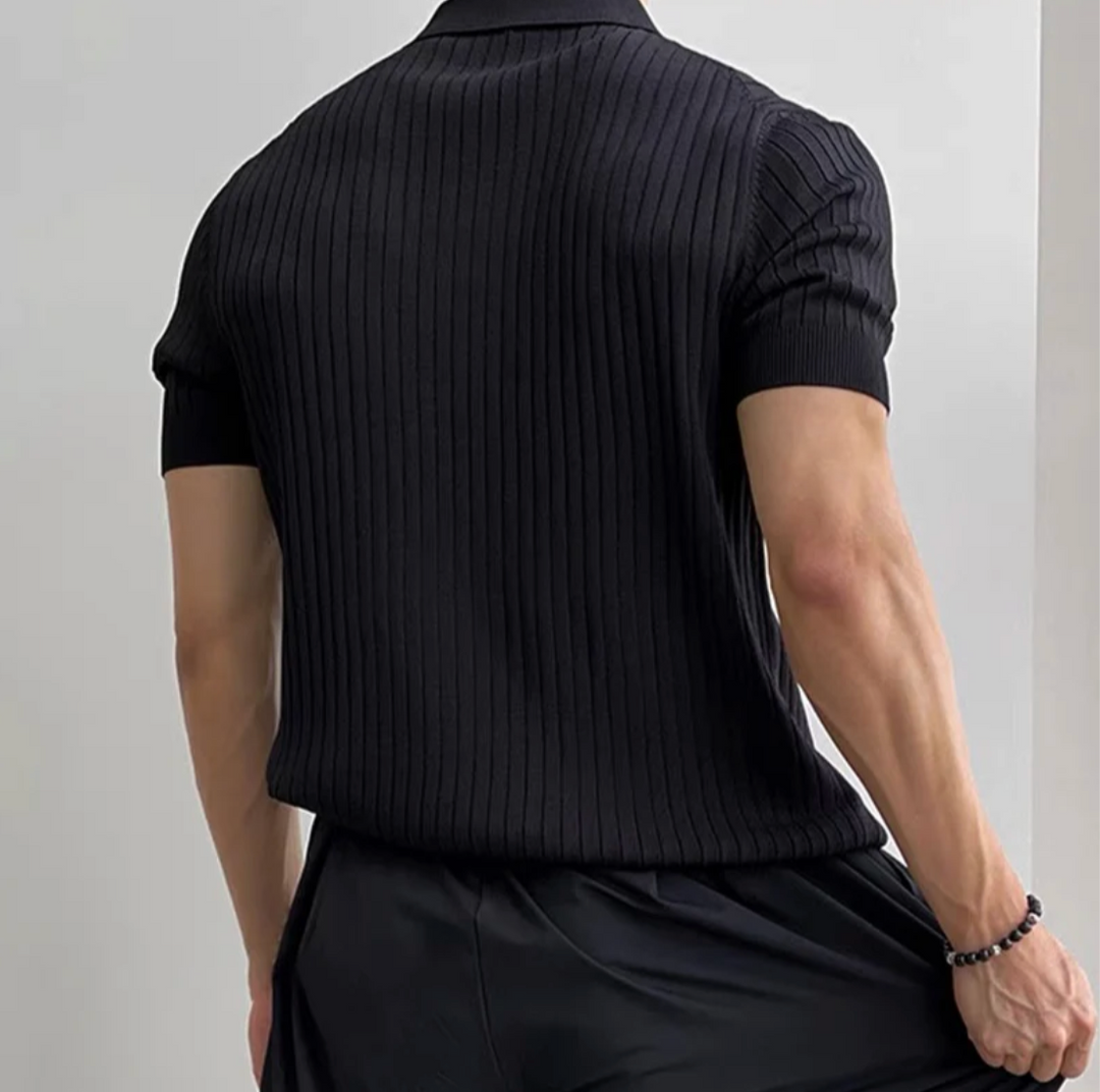 MANSSINO™ | Men's Ribbed Polo Shirt