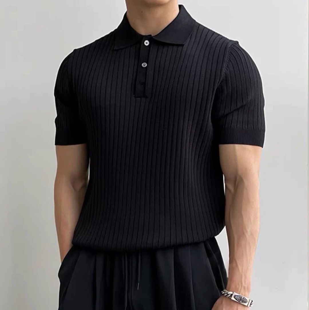 MANSSINO™ | Men's Ribbed Polo Shirt