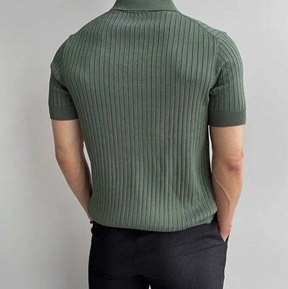 MANSSINO™ | Men's Ribbed Polo Shirt
