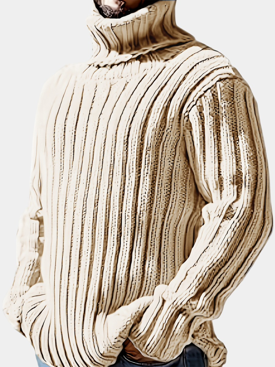 MANSSINO™ | Textured High-Neck Sweater for Men