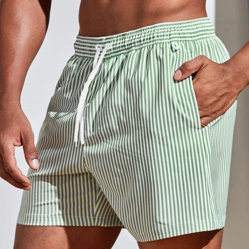 MANSSINO™ | Men's Quick-Dry Striped Swim Shorts