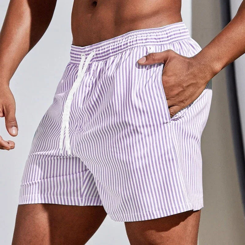 MANSSINO™ | Men's Quick-Dry Striped Swim Shorts