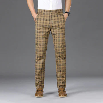 MANSSINO™ | Men's Cotton Check Trousers