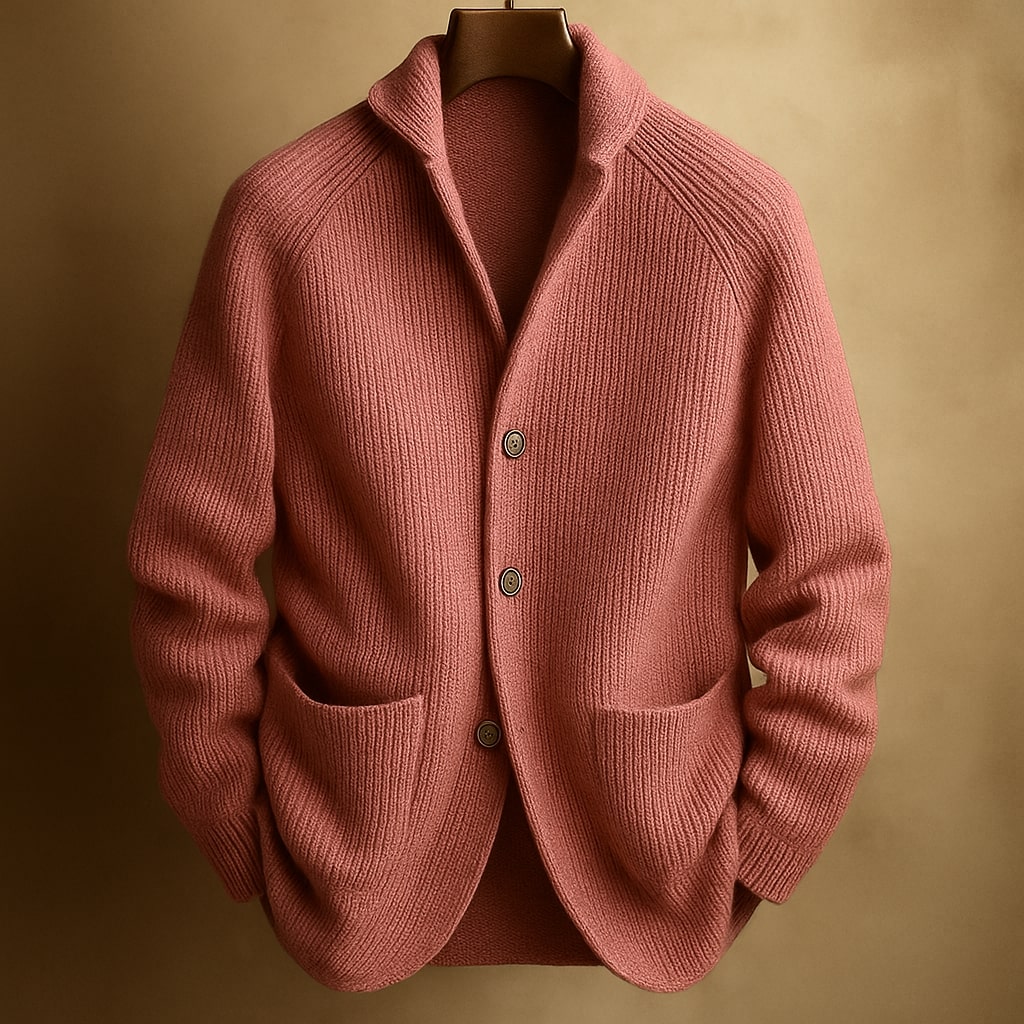 MANSSINO™ | Men's Ribbed Wool Shawl Collar Waistcoat