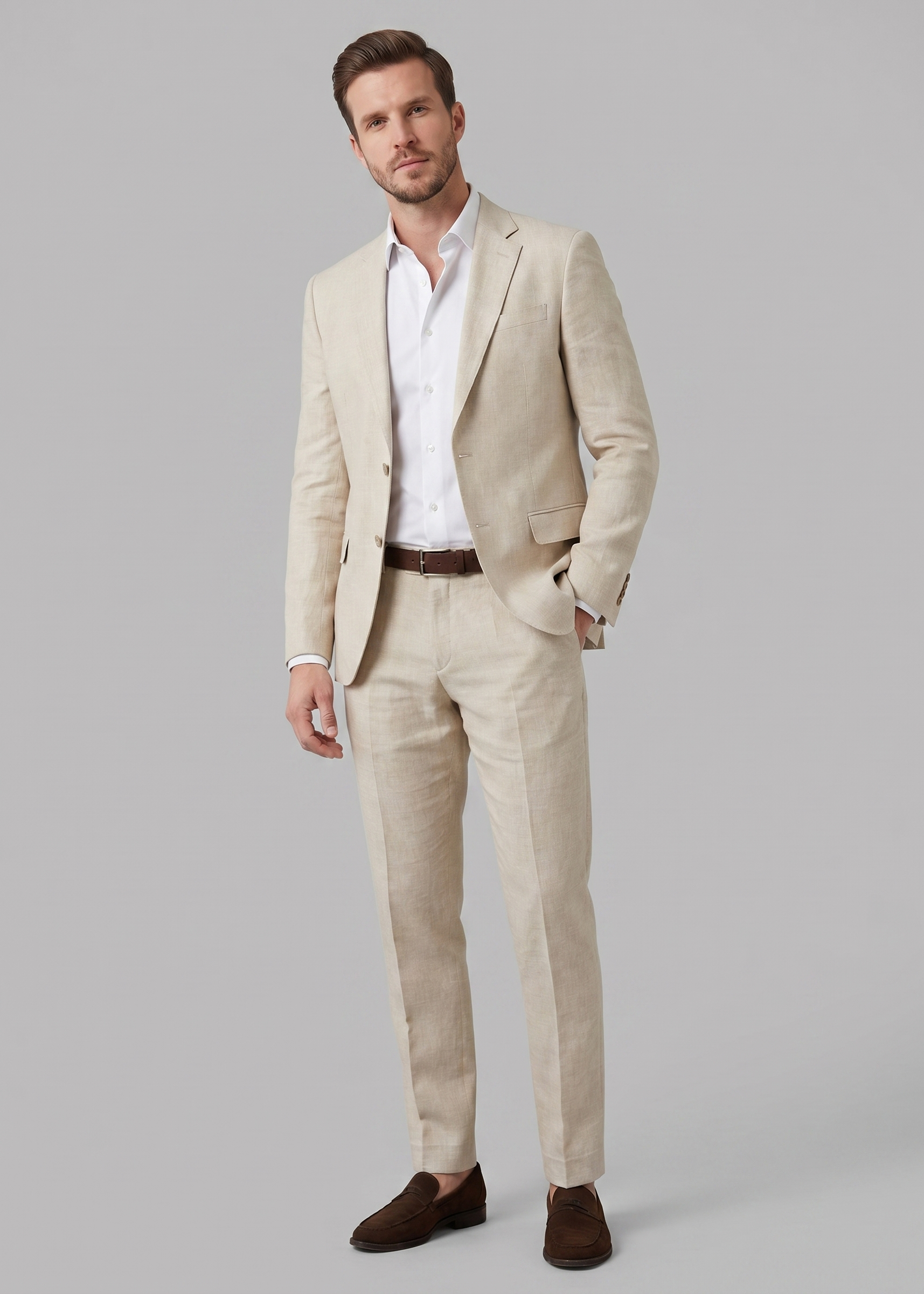 MANSSINO™ | Men's Linen Blend Two-Piece Suit