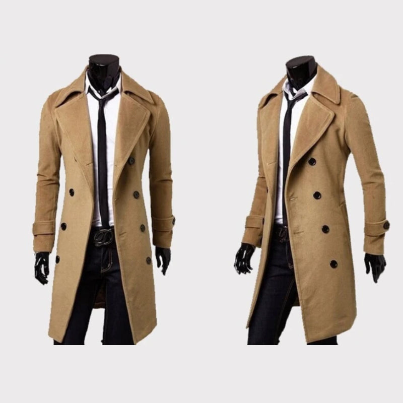 MANSSINO™ | DOUBLE-BREASTED WOOL COAT