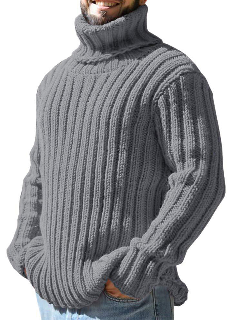 MANSSINO™ | Textured High-Neck Sweater for Men