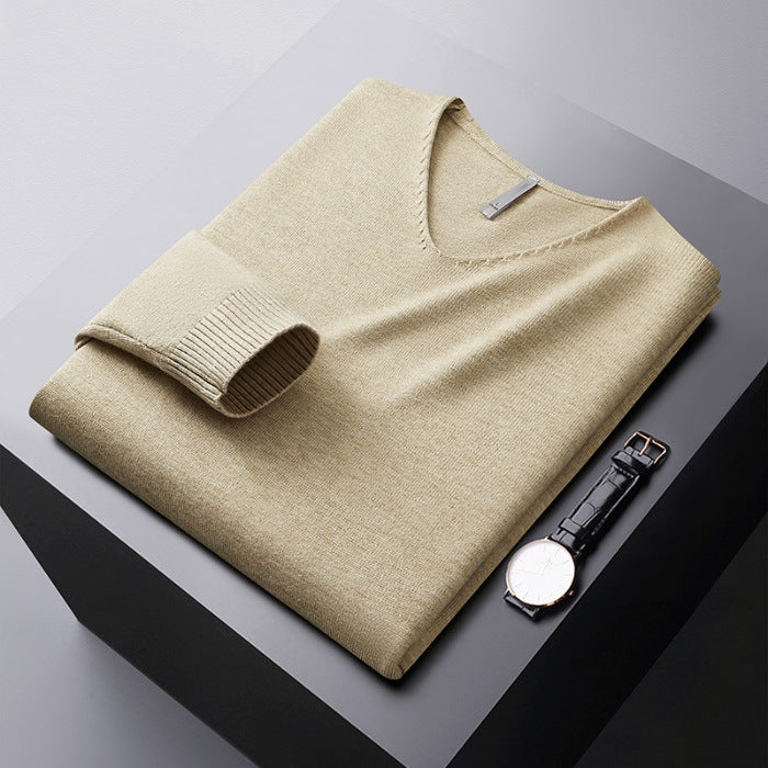 MANSSINO™ | Men's Fine-Knit V-Neck Sweater