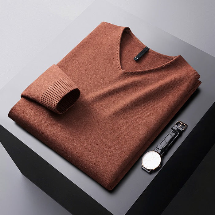 MANSSINO™ | Men's Fine-Knit V-Neck Sweater