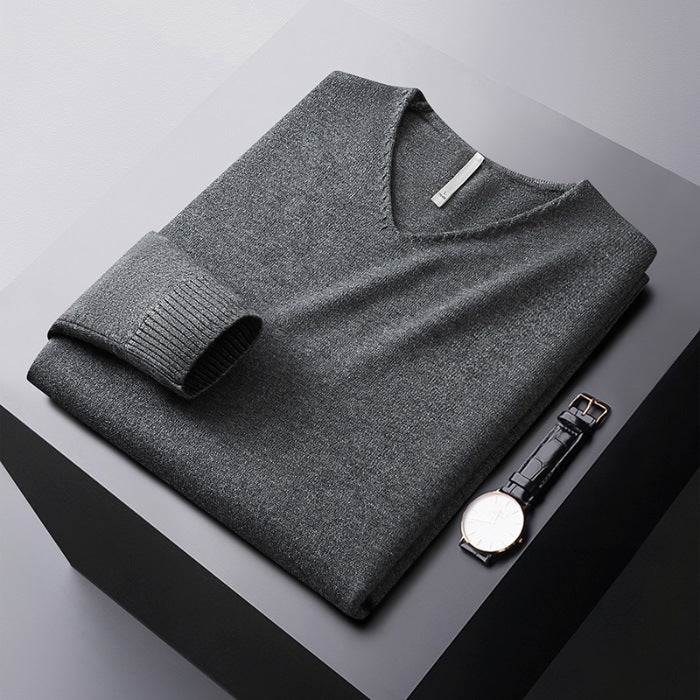 MANSSINO™ | Men's Fine-Knit V-Neck Sweater
