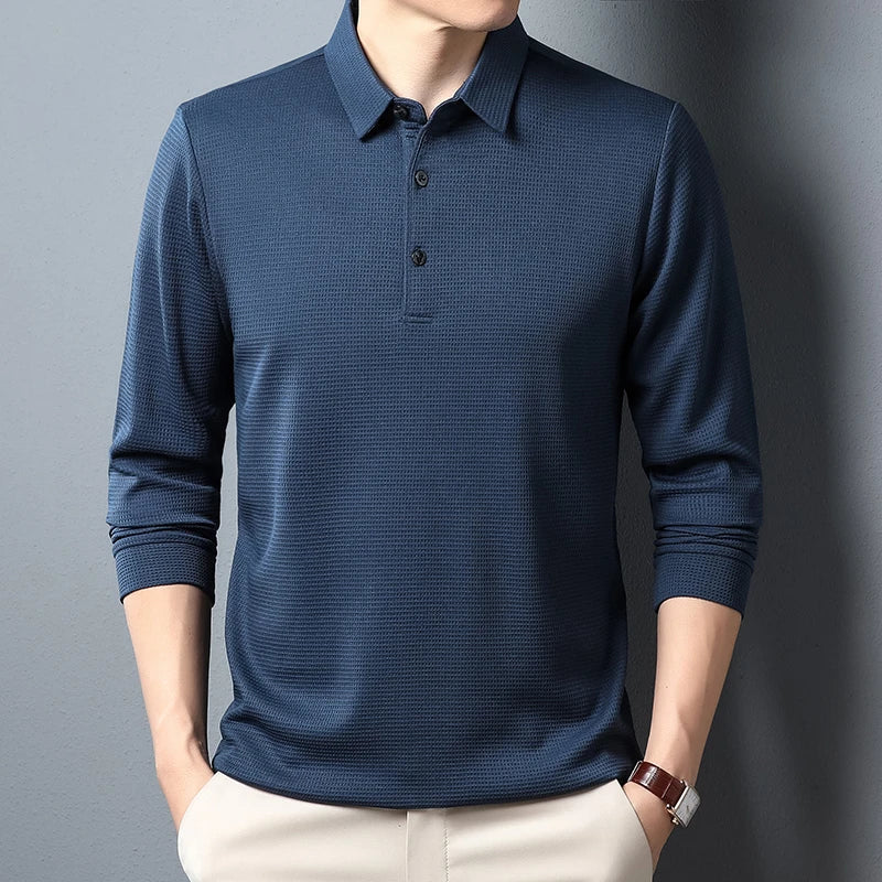 MANSSINO™ | Men's Long-Sleeve Knit Polo