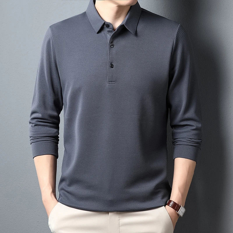 MANSSINO™ | Men's Long-Sleeve Knit Polo