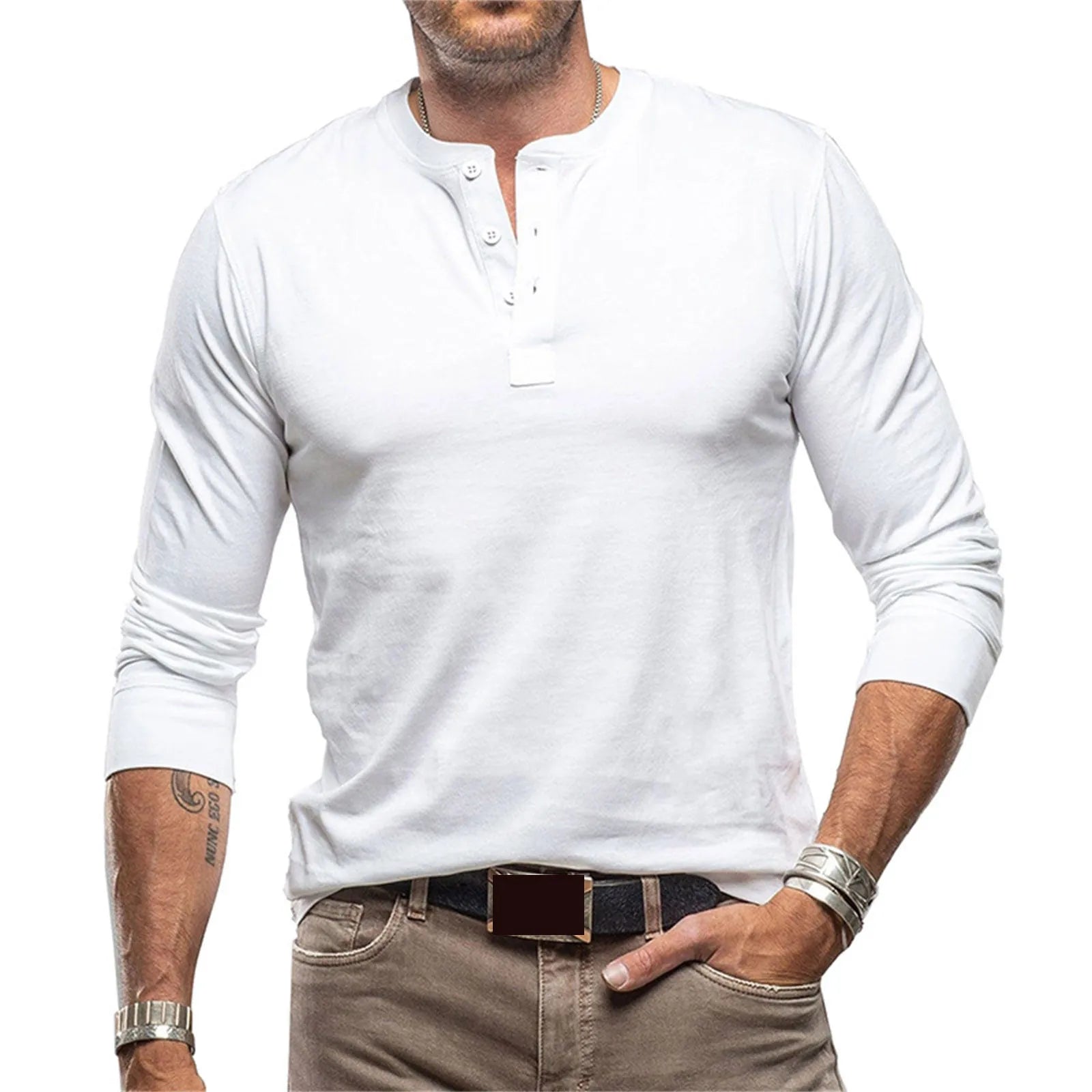 MANSSINO™ | Men's Slim-Fit Henley Tee
