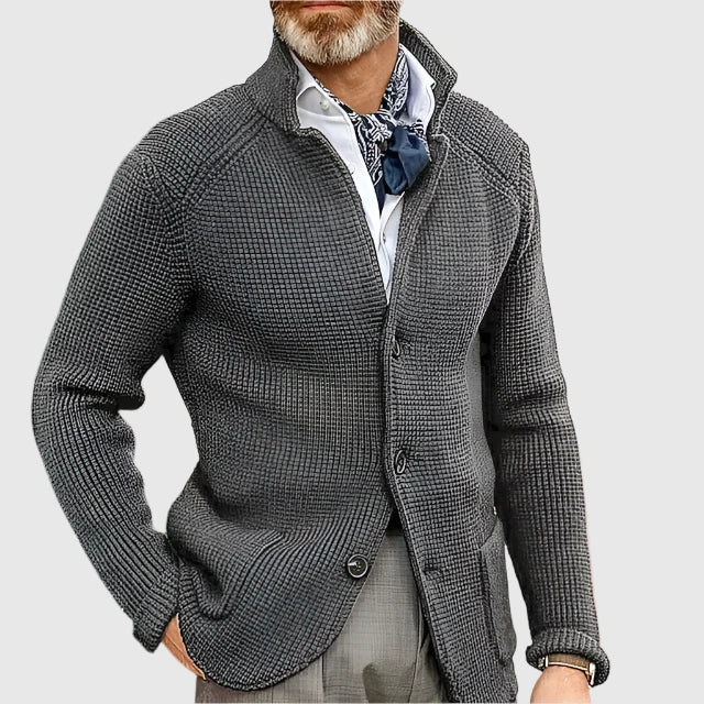 MANSSINO™ | Military-Knit Button Cardigan