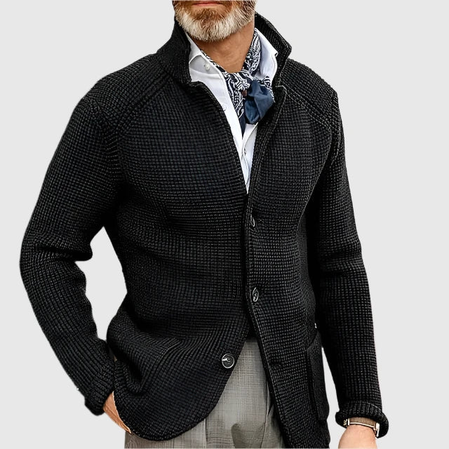 MANSSINO™ | Military-Knit Button Cardigan
