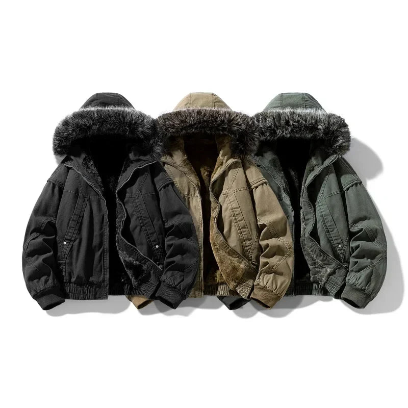 MANSSINO™ | Elegant Fleece-Lined Cargo Jacket