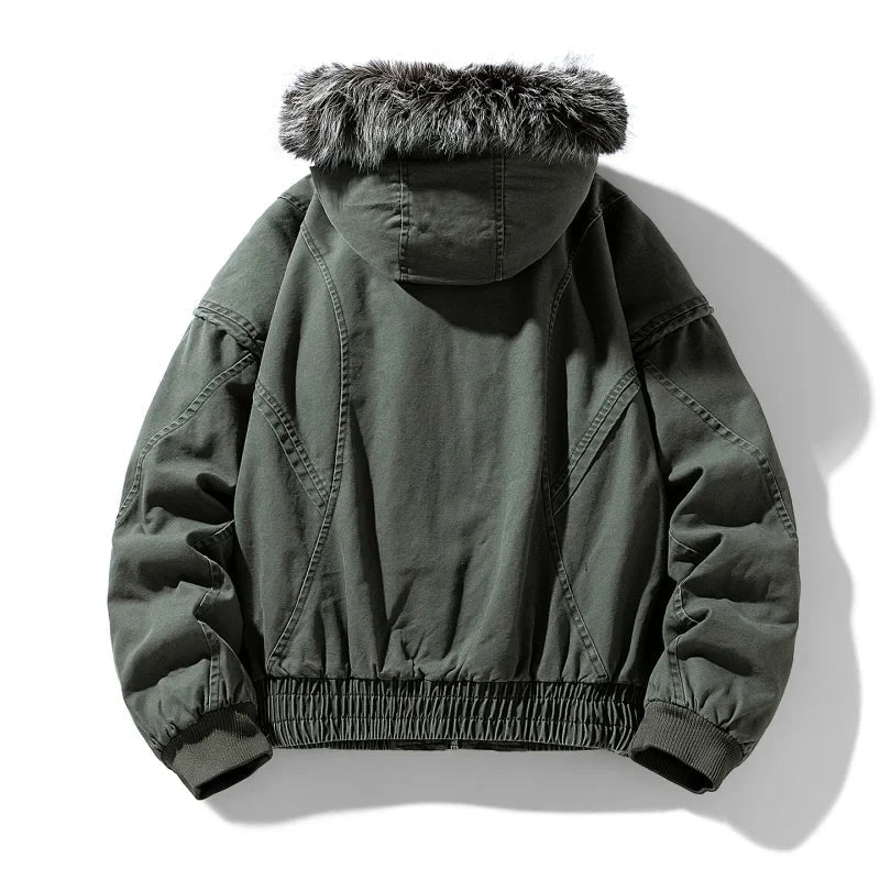 MANSSINO™ | Elegant Fleece-Lined Cargo Jacket