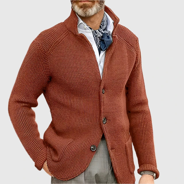 MANSSINO™ | Military-Knit Button Cardigan