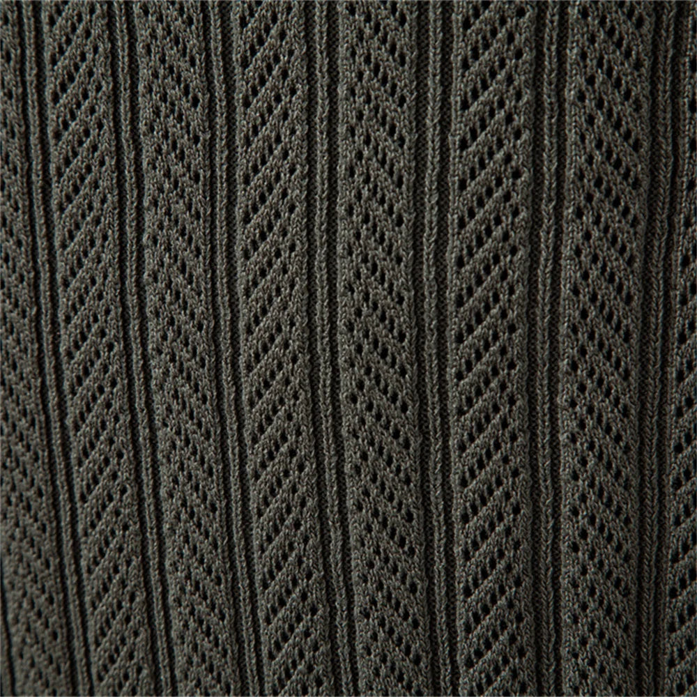 MANSSINO™ | Textured Zip-Neck Polo