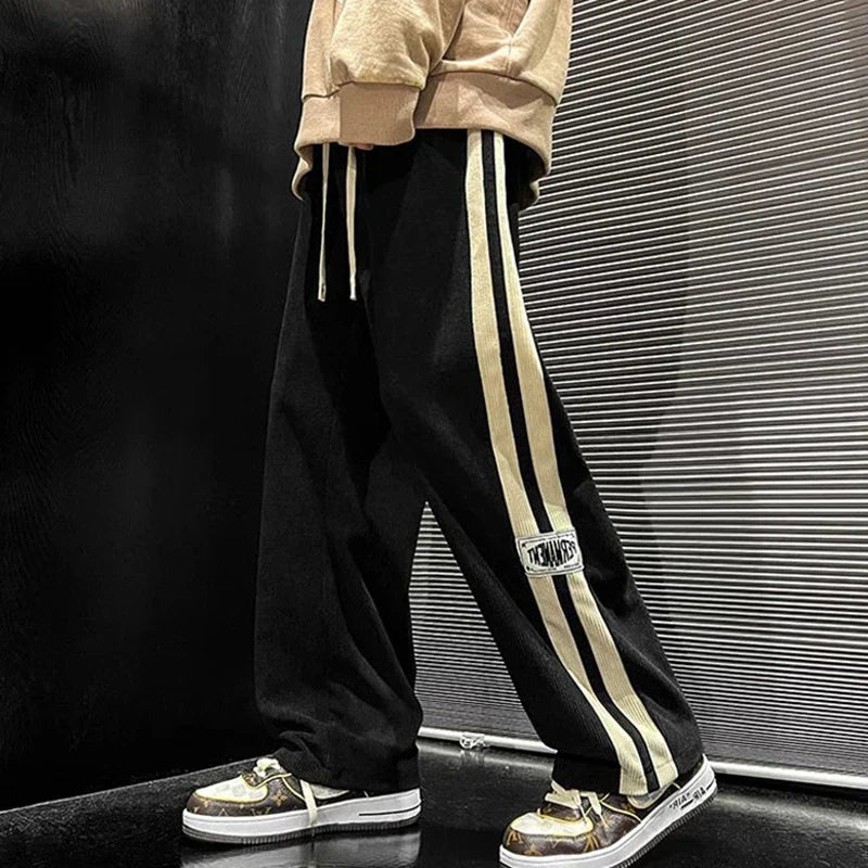 MANSSINO™ | Men's Side-Stripe Wide-Leg Pants