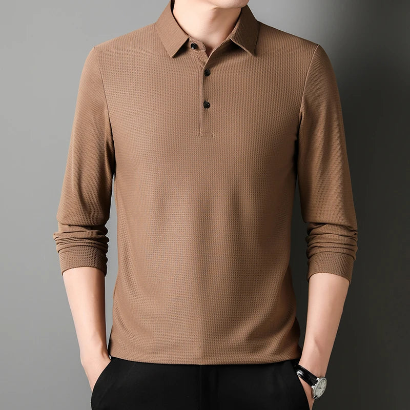 MANSSINO™ | Men's Long-Sleeve Knit Polo