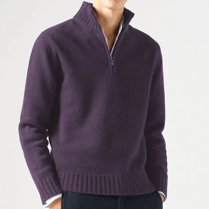 MANSSINO™ | Wool Half-Zip Turtleneck