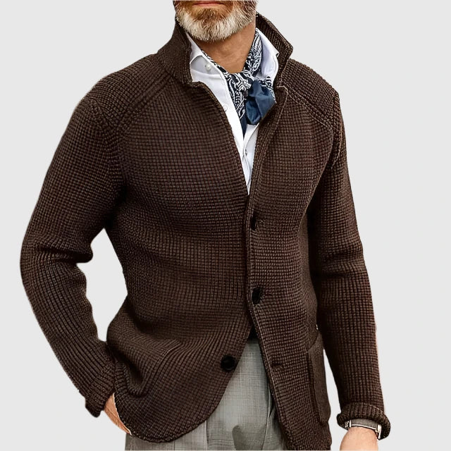 MANSSINO™ | Military-Knit Button Cardigan