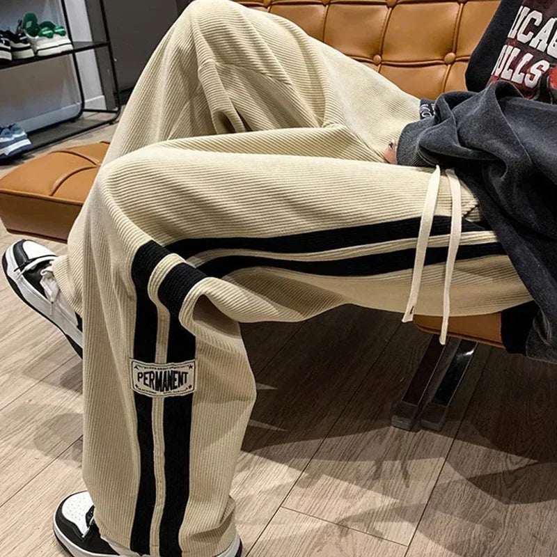 MANSSINO™ | Men's Side-Stripe Wide-Leg Pants