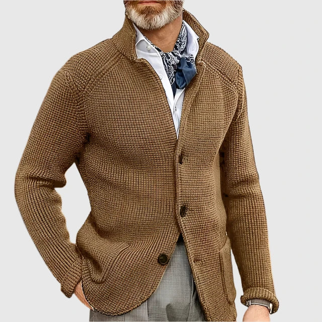 MANSSINO™ | Military-Knit Button Cardigan