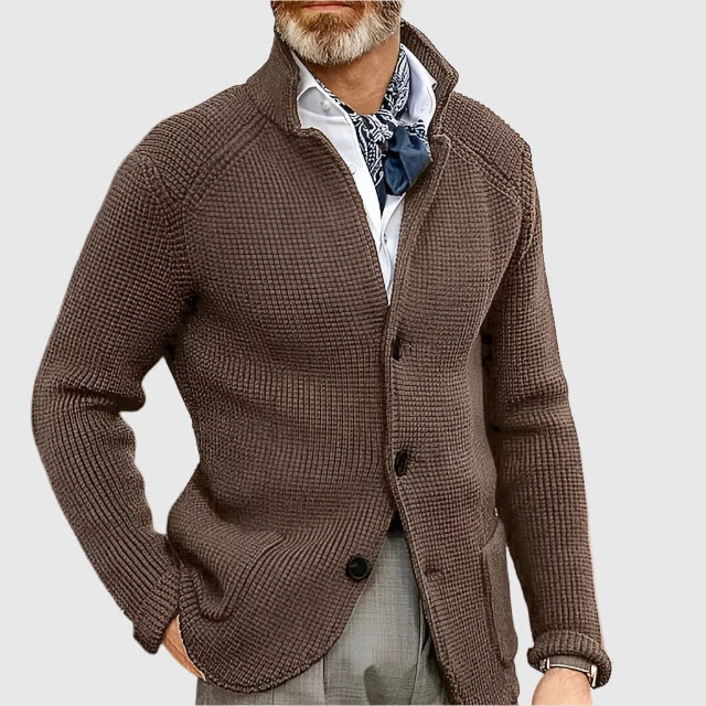 MANSSINO™ | Military-Knit Button Cardigan