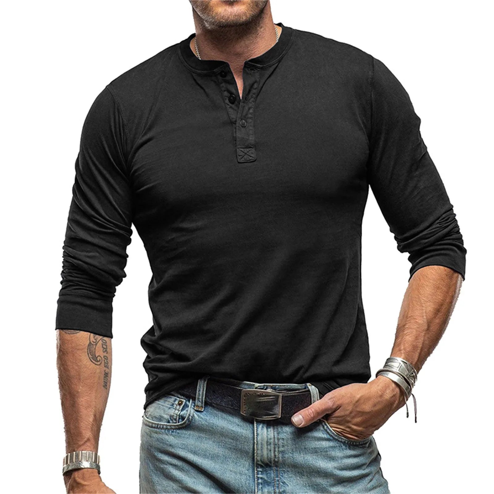 MANSSINO™ | Men's Slim-Fit Henley Tee