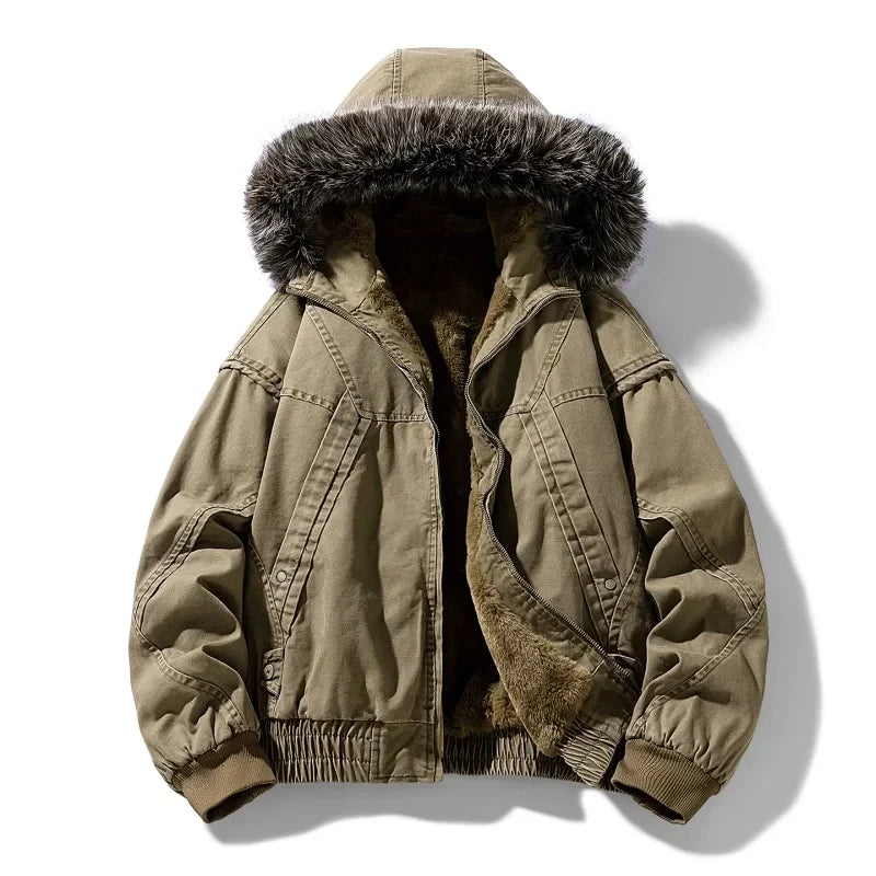 MANSSINO™ | Elegant Fleece-Lined Cargo Jacket