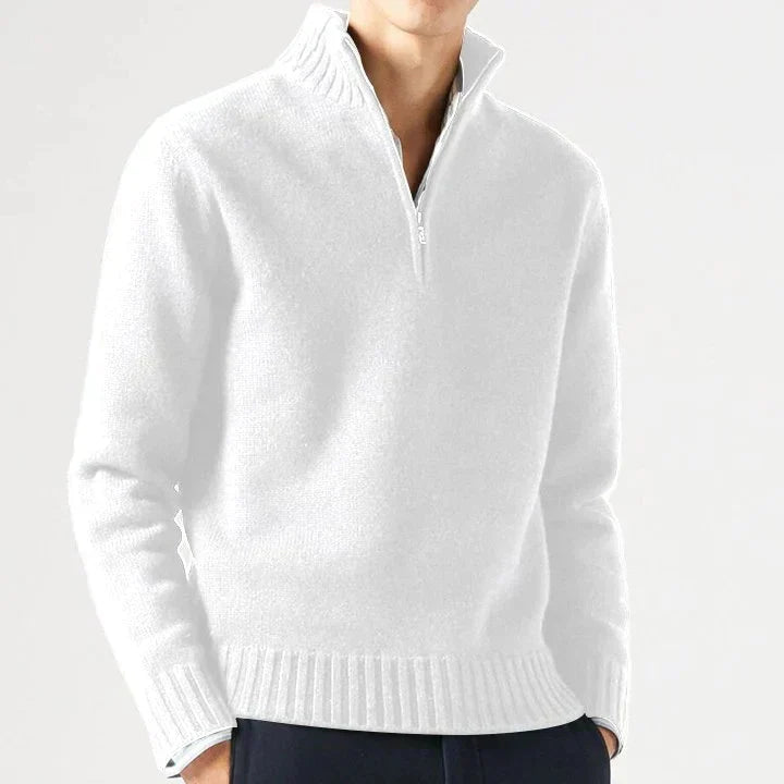MANSSINO™ | Wool Half-Zip Turtleneck