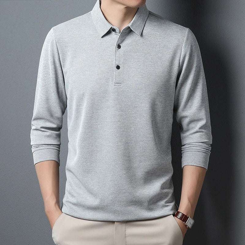 MANSSINO™ | Men's Long-Sleeve Knit Polo