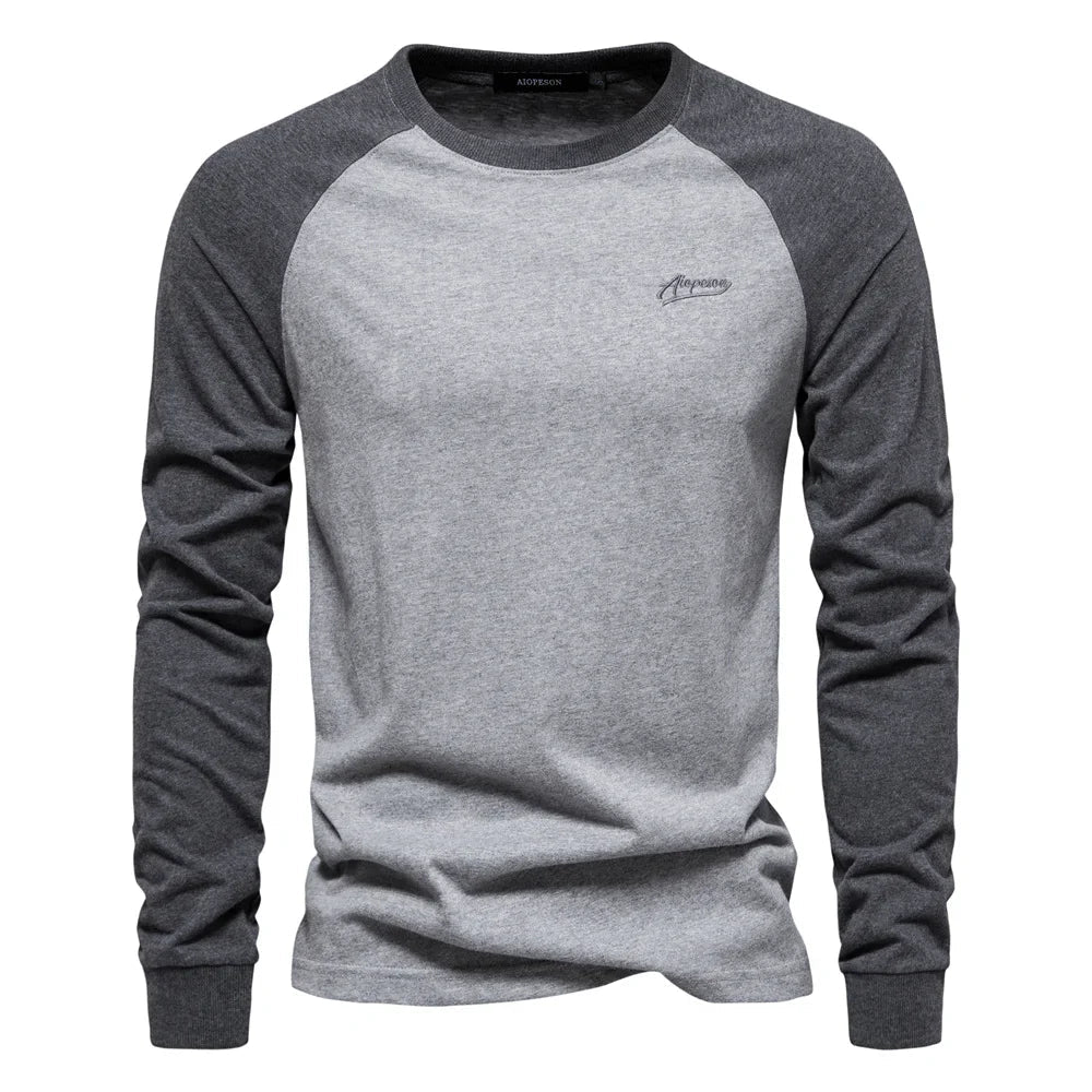 MANSSINO™ | Men's Raglan Long-Sleeve Cotton Tee