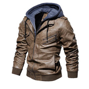MANSSINO™ | Hooded Leather Jacket