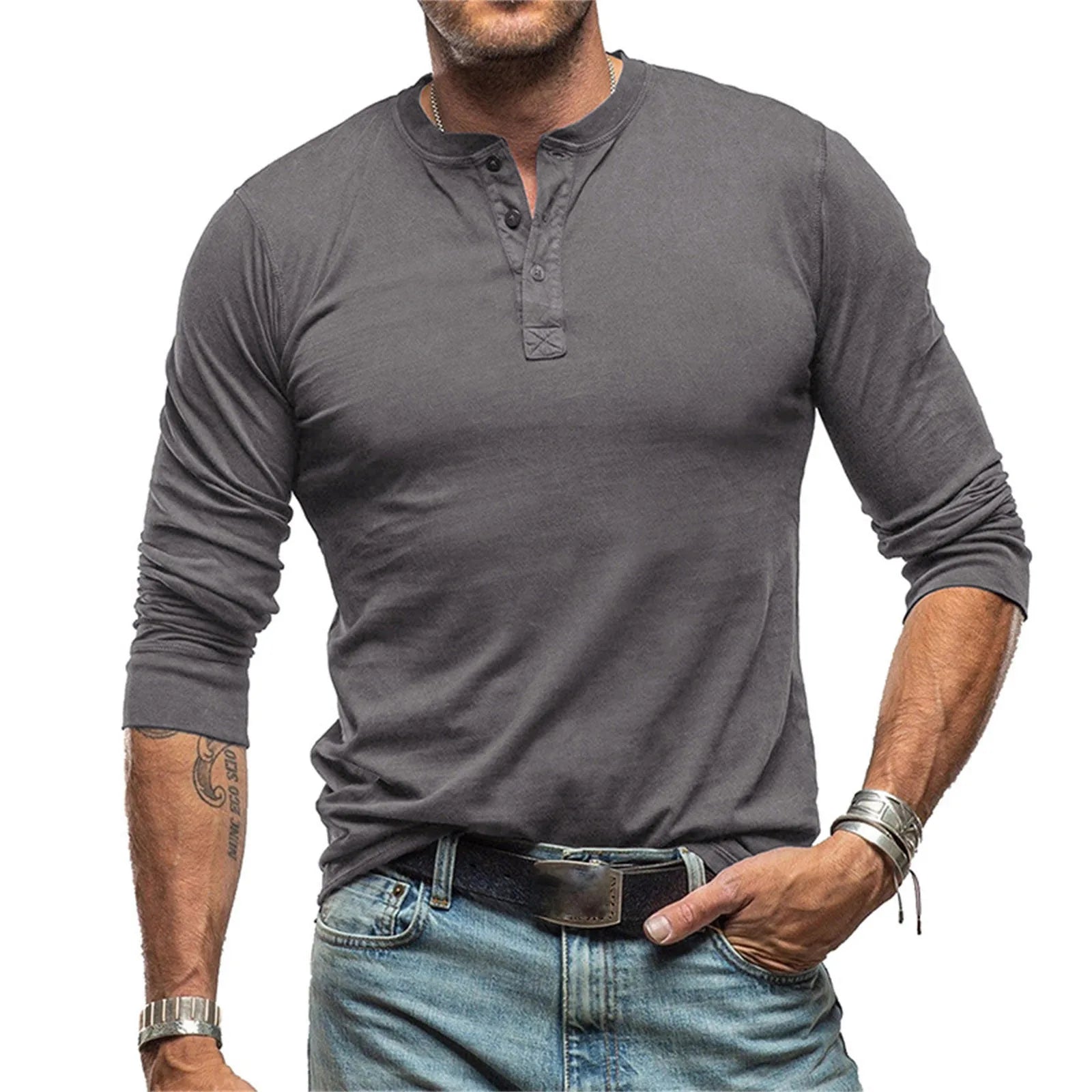 MANSSINO™ | Men's Slim-Fit Henley Tee