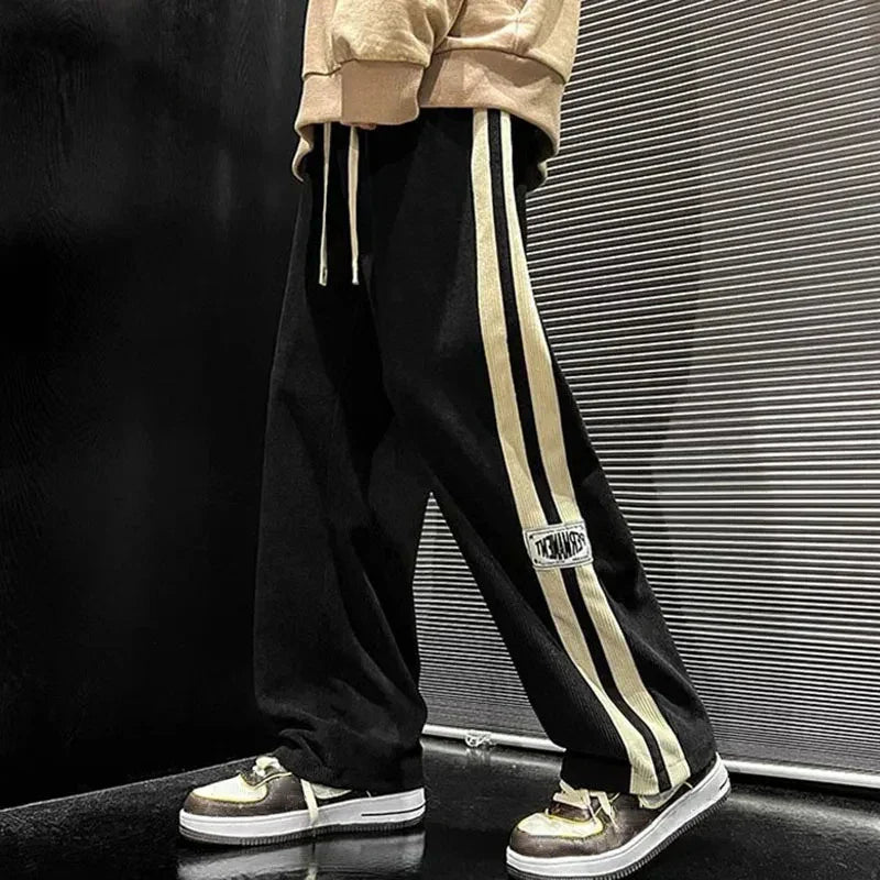 MANSSINO™ | Men's Side-Stripe Wide-Leg Pants