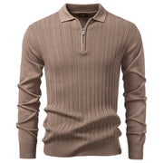 MANSSINO™ | Textured Zip-Neck Polo