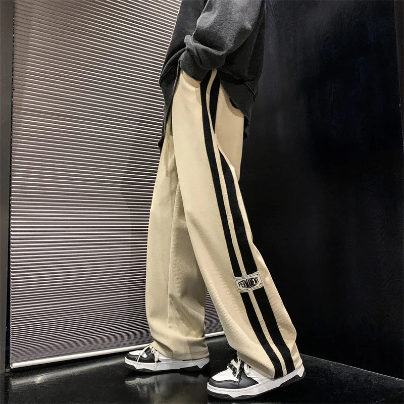 MANSSINO™ | Men's Side-Stripe Wide-Leg Pants