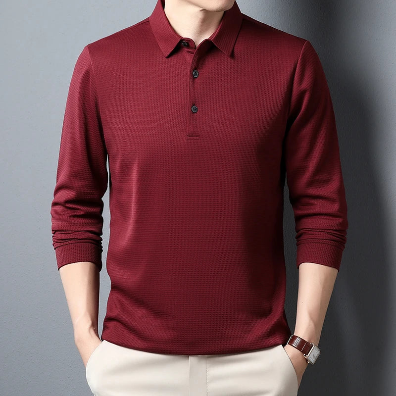 MANSSINO™ | Men's Long-Sleeve Knit Polo