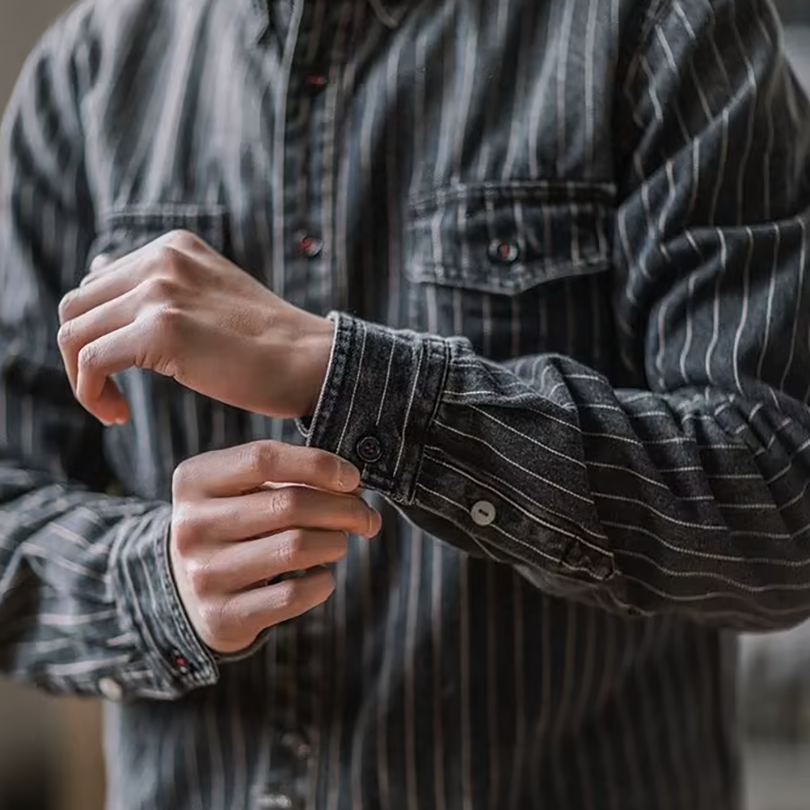 MANSSINO™ | Long-Sleeve Striped Shirt