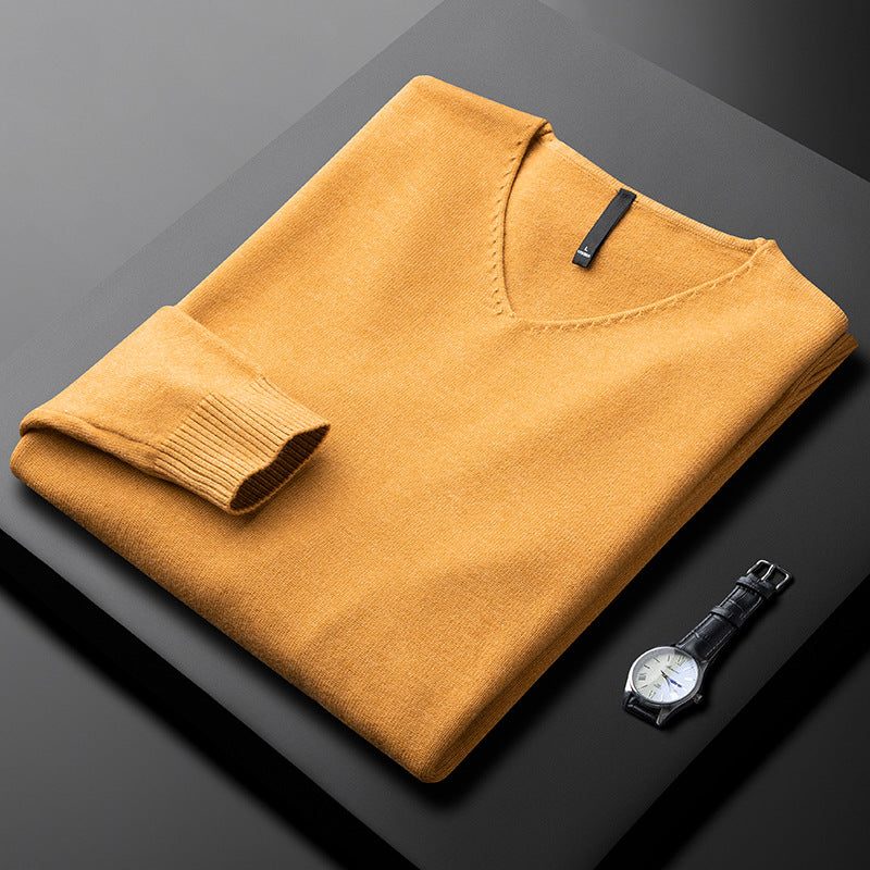 MANSSINO™ | Men's Fine-Knit V-Neck Sweater