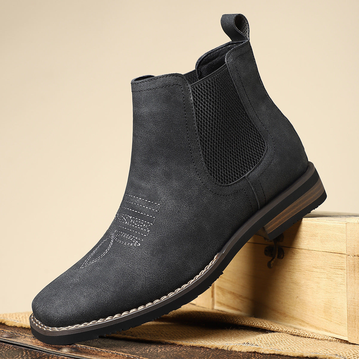 MANSSINO™ | MENS LEATHER ANKLE BOOTS