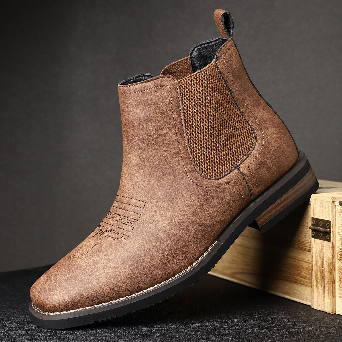 MANSSINO™ | MENS LEATHER ANKLE BOOTS