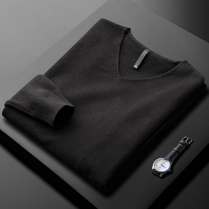 MANSSINO™ | Men's Fine-Knit V-Neck Sweater
