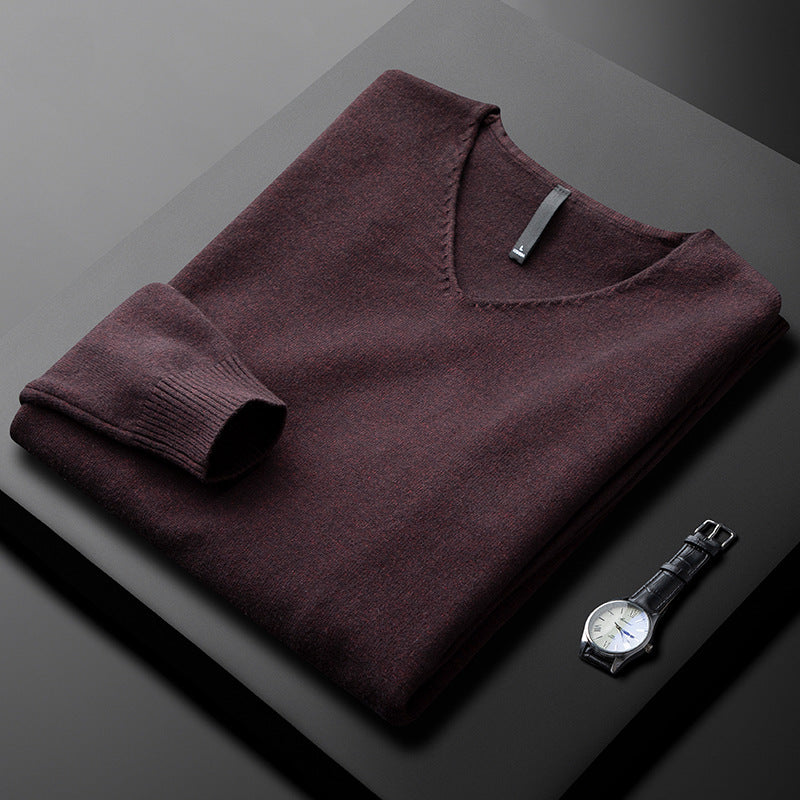 MANSSINO™ | Men's Fine-Knit V-Neck Sweater