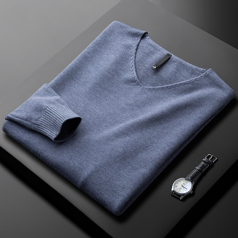 MANSSINO™ | Men's Fine-Knit V-Neck Sweater